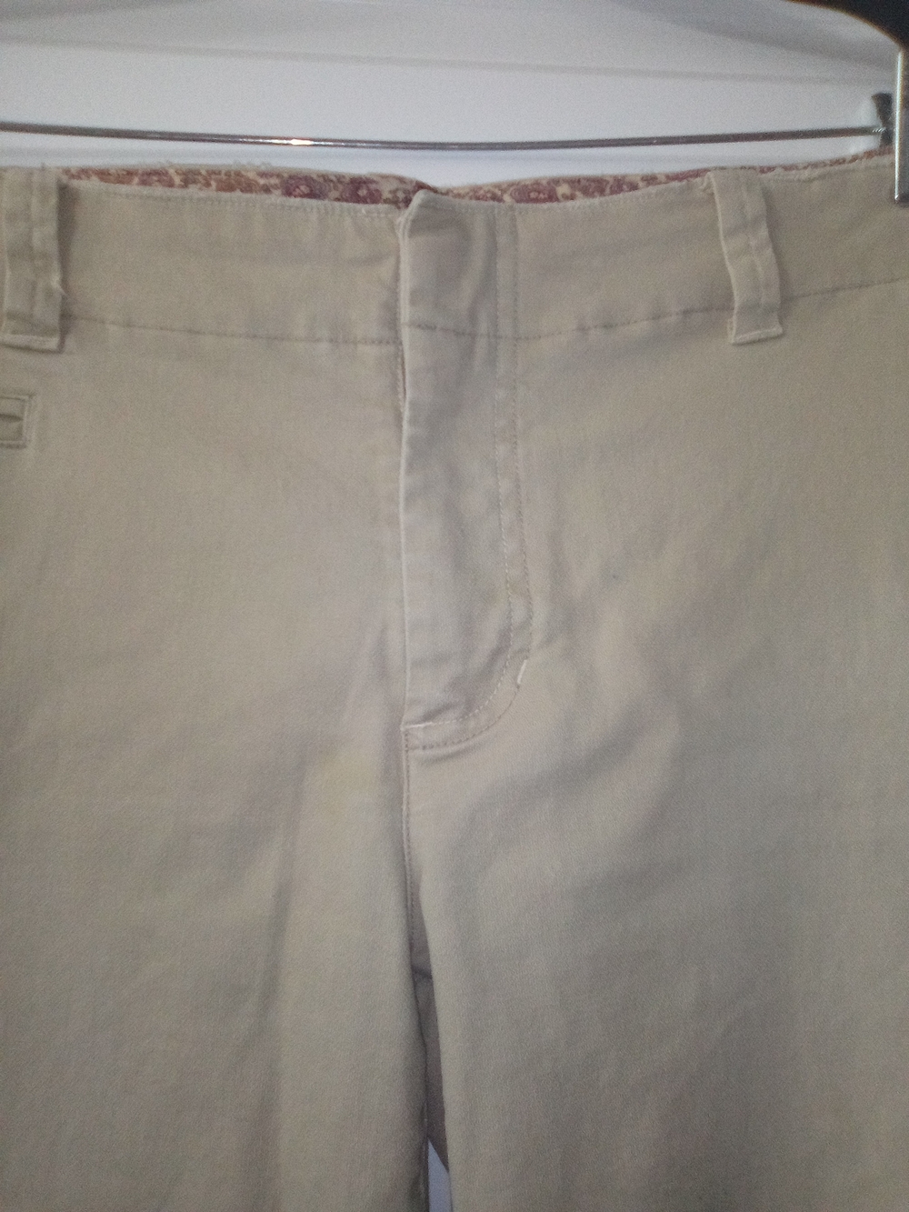 American Eagle Outfitters Y2K Light Academia Preppy Khaki Flare Trousers Size XL - Picture 4 of 8